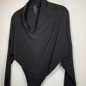 NORMA KAMALI Black Bodysuit XXS ALL IN ONE